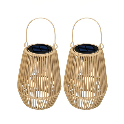 Outdoor Solar Garden Lamp – Waterproof Bamboo Light for Patio Decor