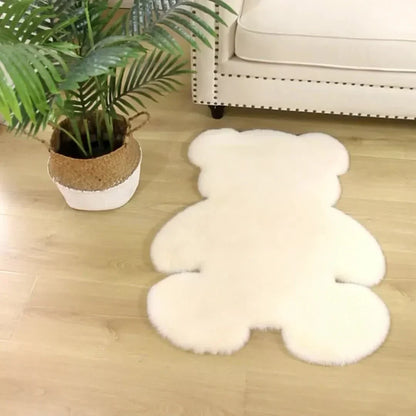 Kids Bear Rug – Playful Irregular Shape Floor Mat for Children's Room