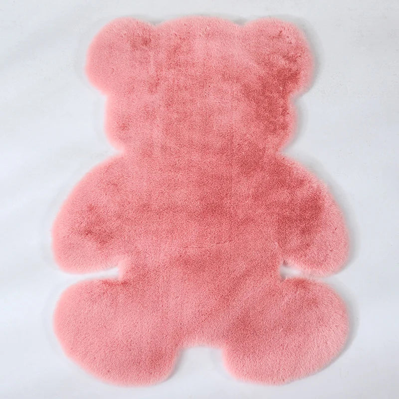 Kids Bear Rug – Playful Irregular Shape Floor Mat for Children's Room