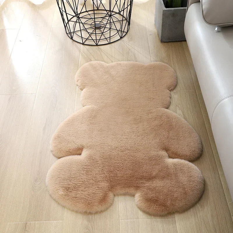 Kids Bear Rug – Playful Irregular Shape Floor Mat for Children's Room